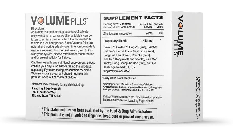 Volume Pills Back Label