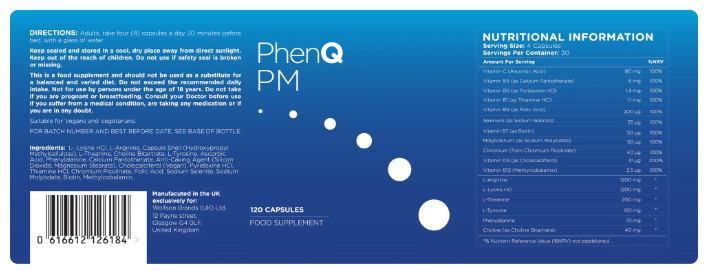 PhenQ PM ingredients