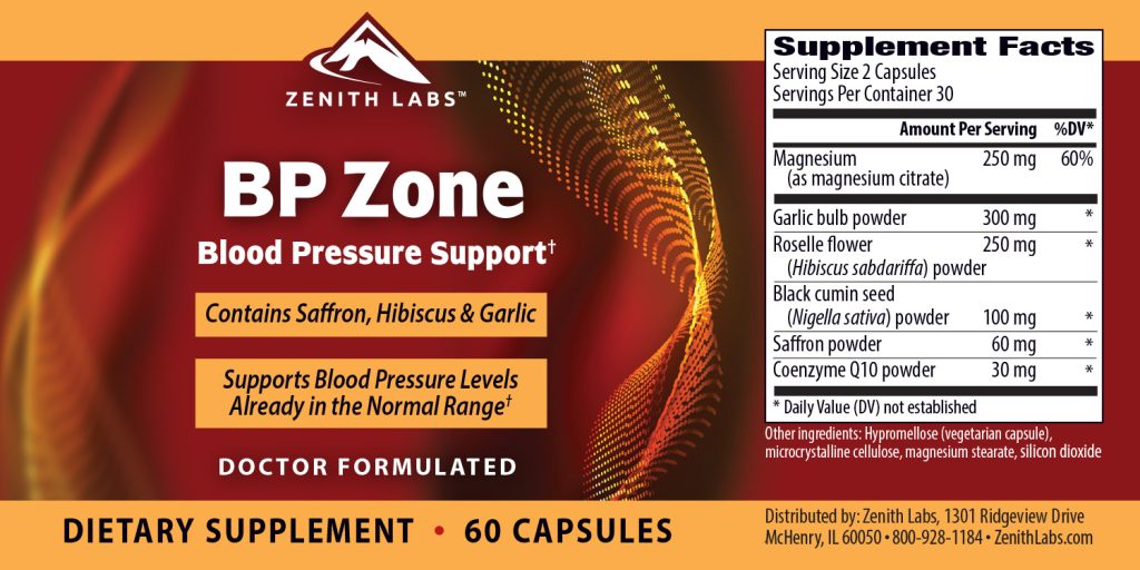 BP Zone Supplement Label